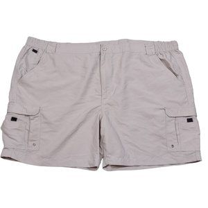 World Wide Sportsman Mens Cargo Shorts Beige Outdoor Fishing Utility Plus Sz 54